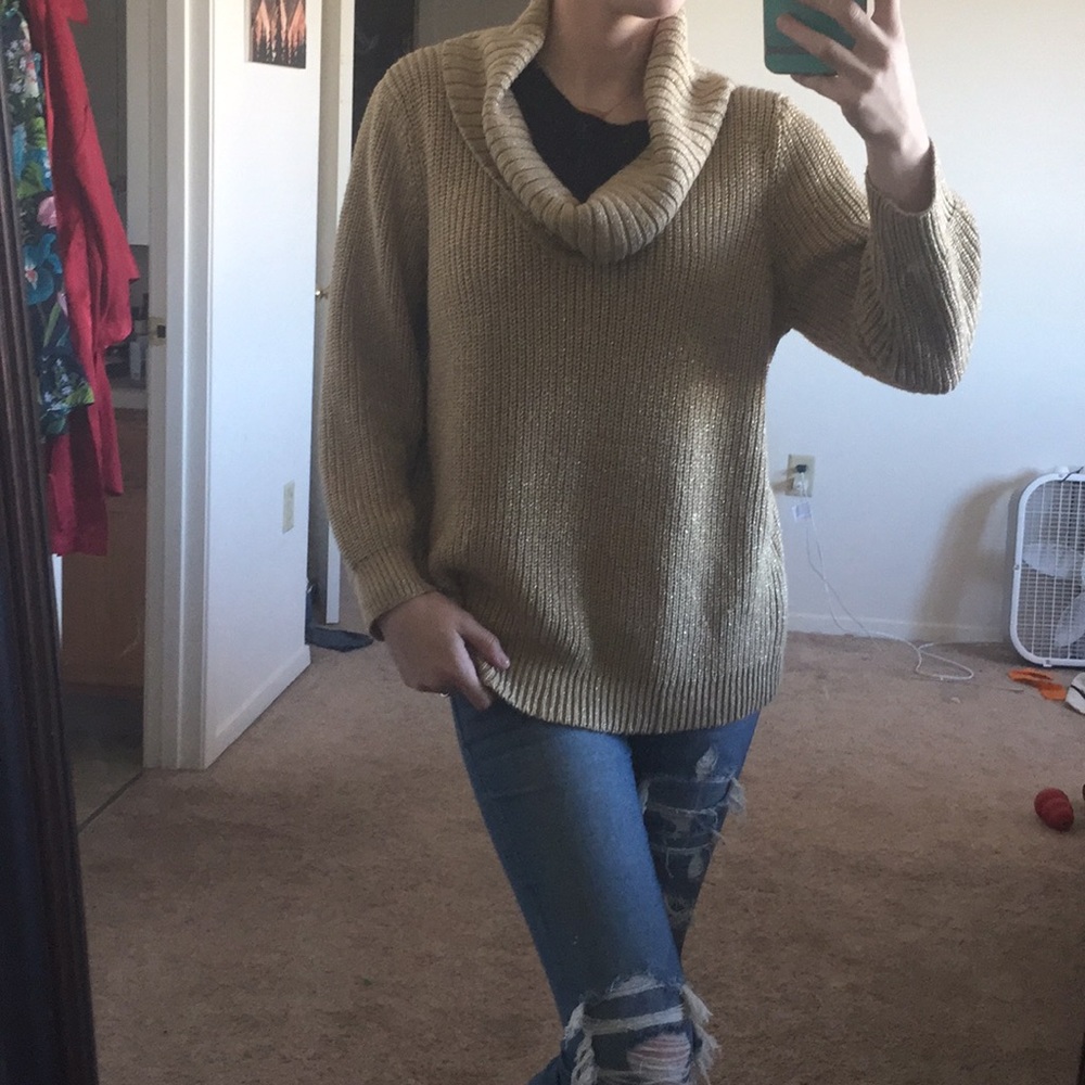 Gold michael kors knitted sweater